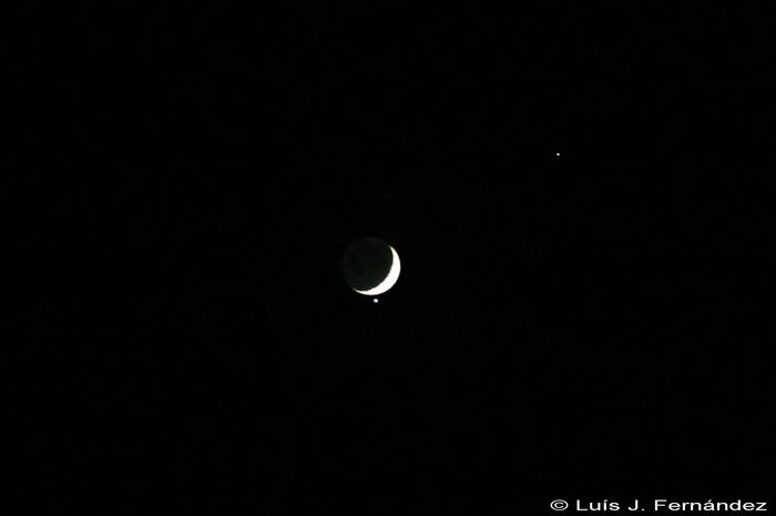 Conjunción Luna Venus Júpiter