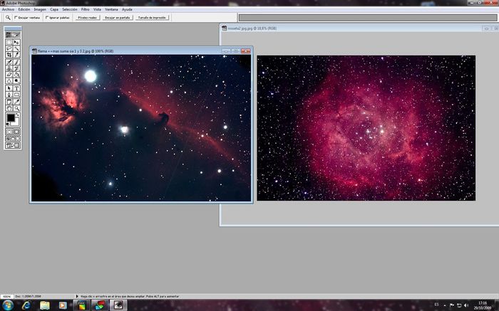 working whith Rosseta and  IC434...