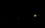 Jupiter and the four galilean moons