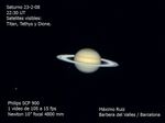 Saturno + Titan, Tethys y Dione