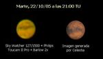 Marte real y con Celestia