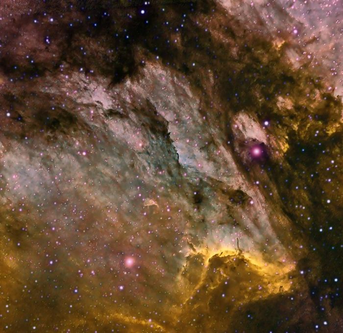 Pelican nebula in mapped colors